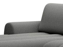 Vente-unique Sofá*Sofá de canto esquerdo sofá-cama com 4 lugares em tecido cinza 4 lugares FRIDORA Cinzento