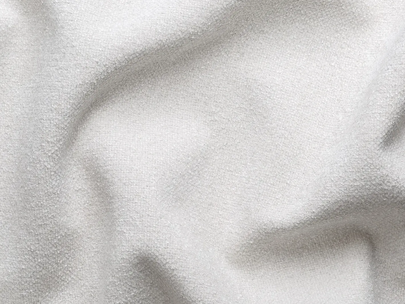 Vente-unique Sofá*Sofá de canto esquerdo tecido bouclé branco BLIMORO Marfim