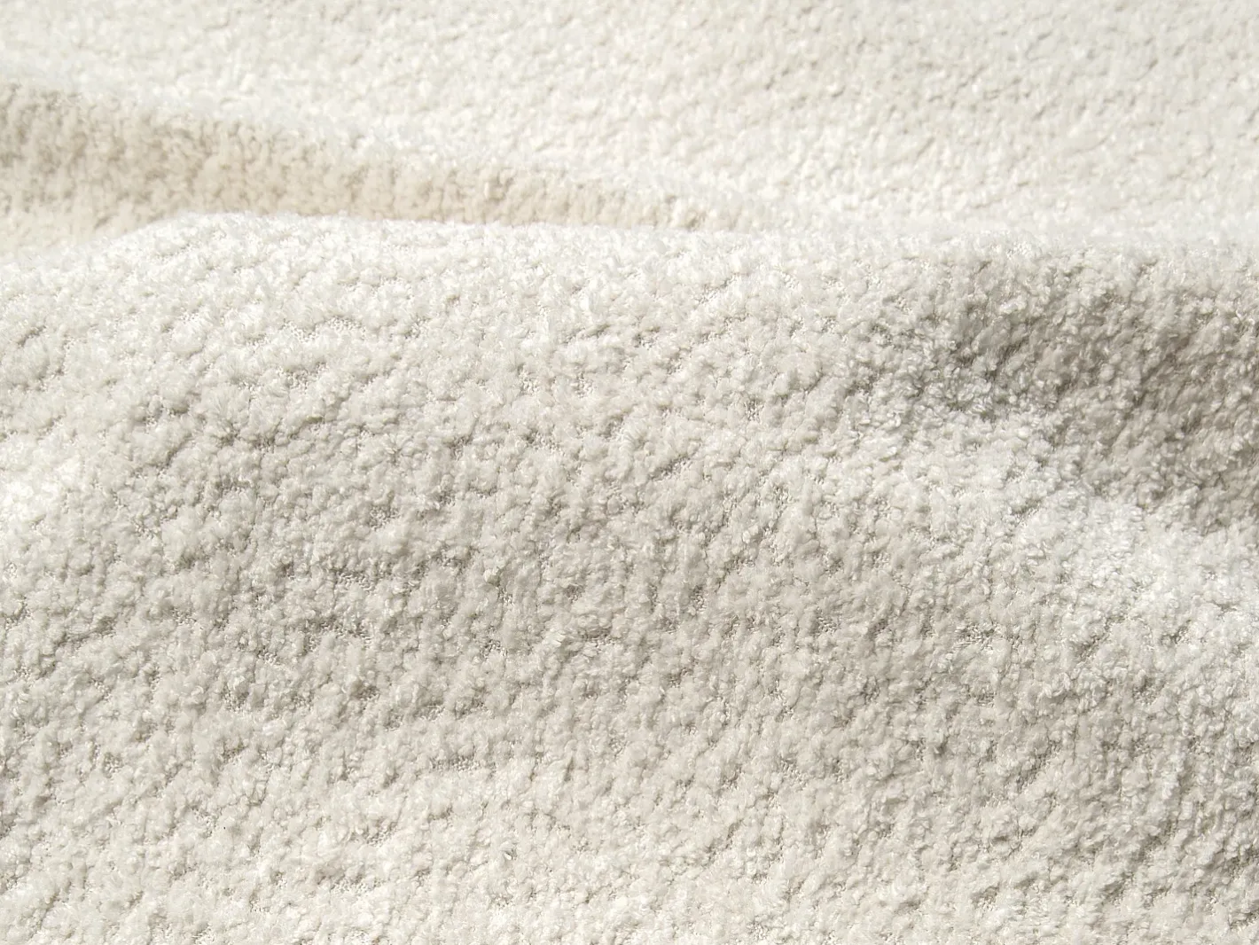 Vente-unique Sofá*Sofá de canto esquerdo tecido bouclé branco BLIMORO Marfim