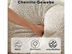 Sofá de Canto Modular Reversível 6 Lugares, com 6 Almofadas e Almofadas Cervicais, Tecido Chenille, Sala de Estar DIY,*DripeX Online