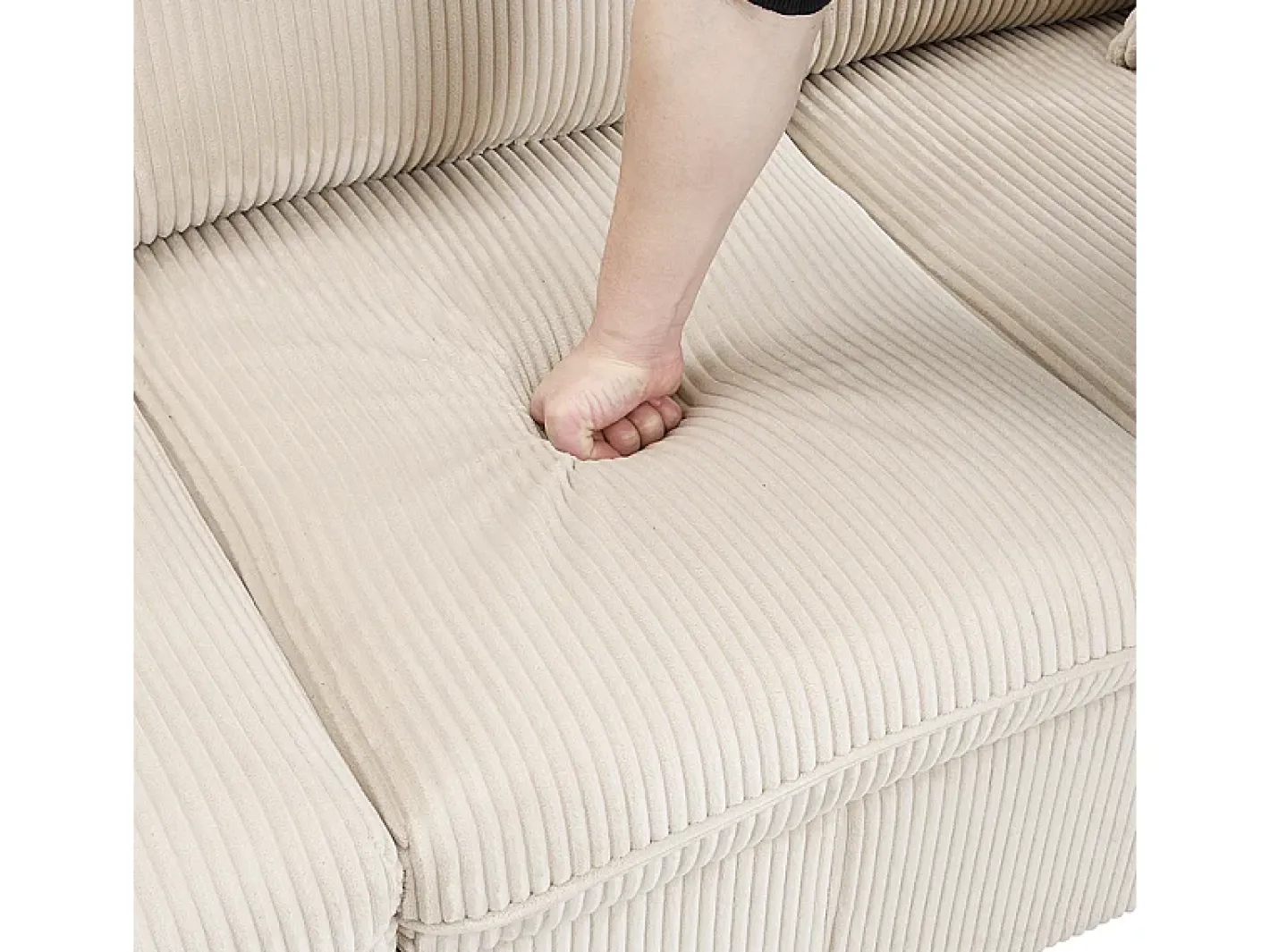 Sofá de canto multifuncional em U - 3 lugares - com armazenamento - com gavetas -^ModernLuxe Online
