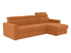 Sofá de canto reversível conversível abertura rápida em tecido - Estrado 160 cm VIZIR*Vente-unique Clearance