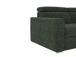 Vente-unique Sofá*Sofá de canto reversível conversível abertura rápida em tecido - Leito 140 cm VIZIR Verde