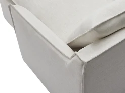 Sofá de canto reversível em tecido matizado bege PENIOLA de^Maison Céphy Outlet
