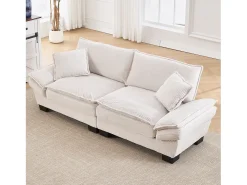 Clearance Sofá de casal moderno e simples - 224 x 81 x 81 cm - com edredom - veludo - Sofá