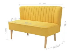 Sofá de tecido 117x55,5x77 cm PT266699^ Sale
