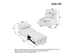 Sale Sofá de um lugar - 68x95x76 cm - encosto ajustável - profundidade do assento ajustável - Sofá