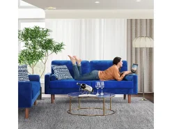 Sofá de veludo direito e madeira maciça - 3 lugares - carga máxima 300kg - 176x78x85cm*DripeX Best