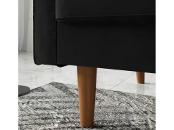 Sofá de veludo de 2 - sofá, sofá moderno da sala de estar, com apoios de braços cônicos e pés, uma parte de baixo - 148,5x78x85cm Sofá