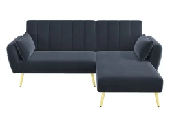 Best Sofá dobrável moderno - Sofá em L - Sofá-cama com canto adicional - Sofá