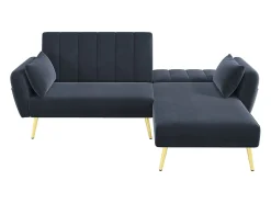 Best Sofá dobrável moderno - Sofá em L - Sofá-cama com canto adicional - Sofá