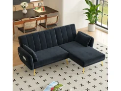 Best Sofá dobrável moderno - Sofá em L - Sofá-cama com canto adicional - Sofá
