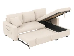 Sofá em L 219.5x142.5x83cm - com armazenamento - com função repouso - intercambiável esquerda e direita -^ModernLuxe Sale