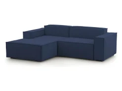 Clearance Sofá fixo Dcagnan, Sofá modular grande de 2 lugares com península esquerda, 100% Fabricado na Itália, Sofá de tecido moderno, 240x170h70 cm, Sofá