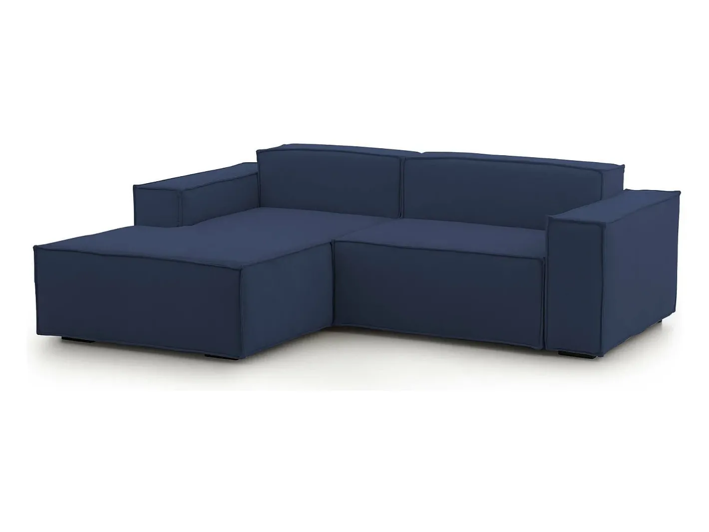 Clearance Sofá fixo Dcagnan, Sofá modular grande de 2 lugares com península esquerda, 100% Fabricado na Itália, Sofá de tecido moderno, 240x170h70 cm, Sofá