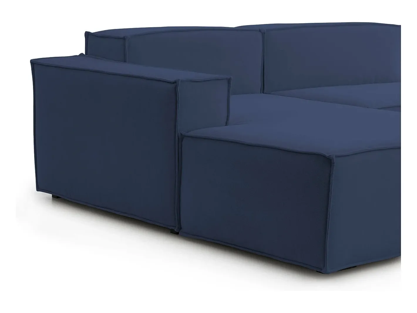 Clearance Sofá fixo Dcagnan, Sofá modular grande de 2 lugares com península esquerda, 100% Fabricado na Itália, Sofá de tecido moderno, 240x170h70 cm, Sofá