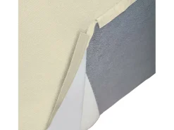Talamo Italia Sofá*Sofá fixo Dflori, sofá modular de 3 lugares com península esquerda, 100% Fabricado na Itália, Sofá de tecido moderno, 300x170h70 cm, Bege