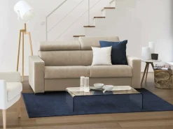 Online Sofá fixo Dfrar, ofá de 3 lugare, 100% Fabricado na Itália, Sofá da ala, em tecido acolchoado, com apoio de cabeça ajutávei â€<â€<e braço padrão, 220x95h85 cm, Sofá