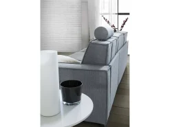 Hot Sofá fixo Dgozz, Sofá grande de 2 lugares, 100% Fabricado na Itália, Sofá da sala em tecido, com braços padrão, 200x95h90 cm, Cinza Sofá