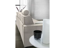Sofá fixo Dlovis, Sofá de canto, 100% Fabricado na Itália, Sofá da sala com, Península esquerda, com braços finos, Cm 260x95h90, Taupe*Talamo Italia Sale
