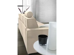 Sofá fixo Dlovis, Sofá de canto, 100% Fabricado na Itália, Sofá da sala com, Península esquerda, com braços finos, Cm 260x95h90,^Talamo Italia