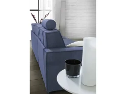 Best Sofá fixo Dlovis, Sofá de canto, 100% Fabricado na Itália, Sofá da sala com península esquerda, com braços finos, 260x95h90 cm, Sofá