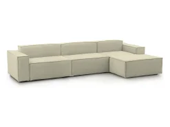Hot Sofá fixo Dmaiol, sofá modular de 4 lugares com península direita, 100% Fabricado na Itália, Sofá de tecido moderno, 340x170h70 cm, Sofá