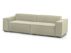 New Sofá fixo Dmelucc, sofá modular linear de 3 lugares, 100% Fabricado na Itália, Sofá moderno para sala em tecido, 260x95h70 cm, Sofá