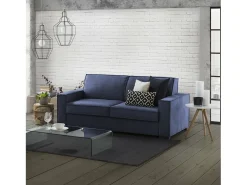 Best Sofá fixo Dospin, sofá de 3 lugares, 100% Fabricado na Itália, Sofá da sala em tecido, com braços padrão, 220x95h90 cm, Sofá