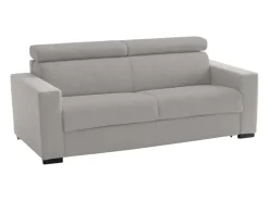 Hot Sofá fixo Dpanad, ofá de 2 lugare, 100% Fabricado na Itália, Sofá da ala, em tecido acolchoado, com apoio de cabeça ajutávei â€<â€<e braço fino, 180x95h85 cm, Cinza Sofá