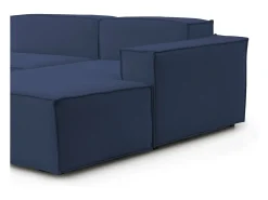 Discount Sofá fixo Lidia, Sofá modular grande de 2 lugares com península direita, 100% Fabricado na Itália, Sofá de tecido moderno, 240x170h70 cm, Sofá