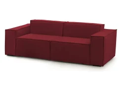 Sofá fixo Paola, sofá modular linear de 2 lugares, 100% Fabricado na Itália, Sofá moderno para sala em tecido, 220x95h70 cm,^Talamo Italia Outlet