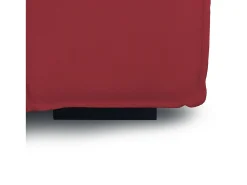 Talamo Italia Sofá*Sofá fixo Patrizia, sofá modular de 2 lugares com península direita, 100% Fabricado na Itália, Sofá de tecido moderno, 220x170h70 cm, Vermelho