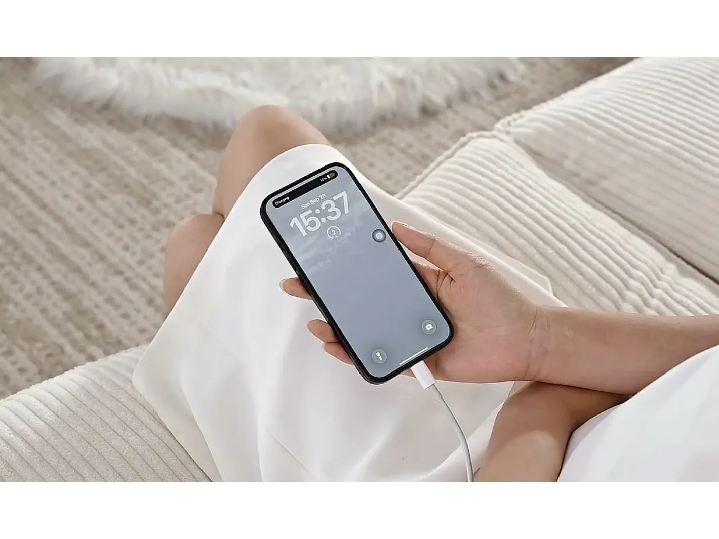 Hot Sofá moderno - 4 lugares - Apoio de pés removível - Portas USB - Compartimentos de armazenamento + Porta-copos - Sofá