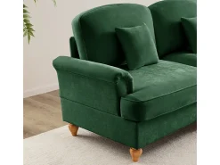 Sofá Modular 4 Lugares Chenille - Capa Removível e 4 Almofadas - 350x83.5x93cm - Sofá