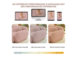 Sofá Modular 3 lugares em tecido peluche, com 3 almofadas, sem estrutura, 291x104x73cm,*DripeX Clearance
