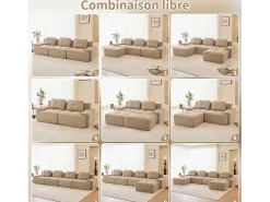 Sofá Modular 2 lugares em Veludo cotelê com 2 almofadas, sem montagem, 204x104x69cm,*DripeX Sale