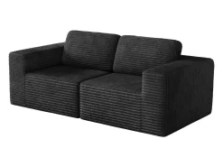Sofá Modular 2 lugares em Veludo Cotelê, com 2 almofadas, 202x101x82cm,*DripeX Online