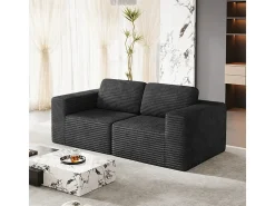 Sofá Modular 2 lugares em Veludo Cotelê, com 2 almofadas, 202x101x82cm,*DripeX Online