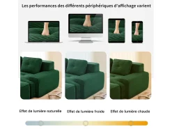 Sofá Modular 2 lugares em Veludo cotelê com 2 almofadas, sem montagem, 204x104x69cm,^DripeX