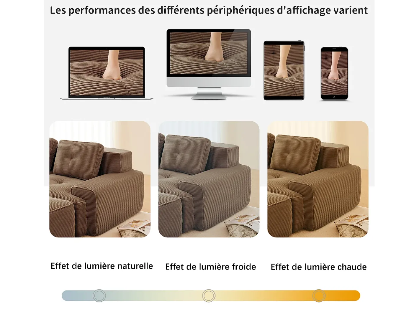 Sofá Modular 2 lugares em Veludo cotelê com 2 almofadas, sem montagem, 204x104x69cm, Marrom*DripeX Discount