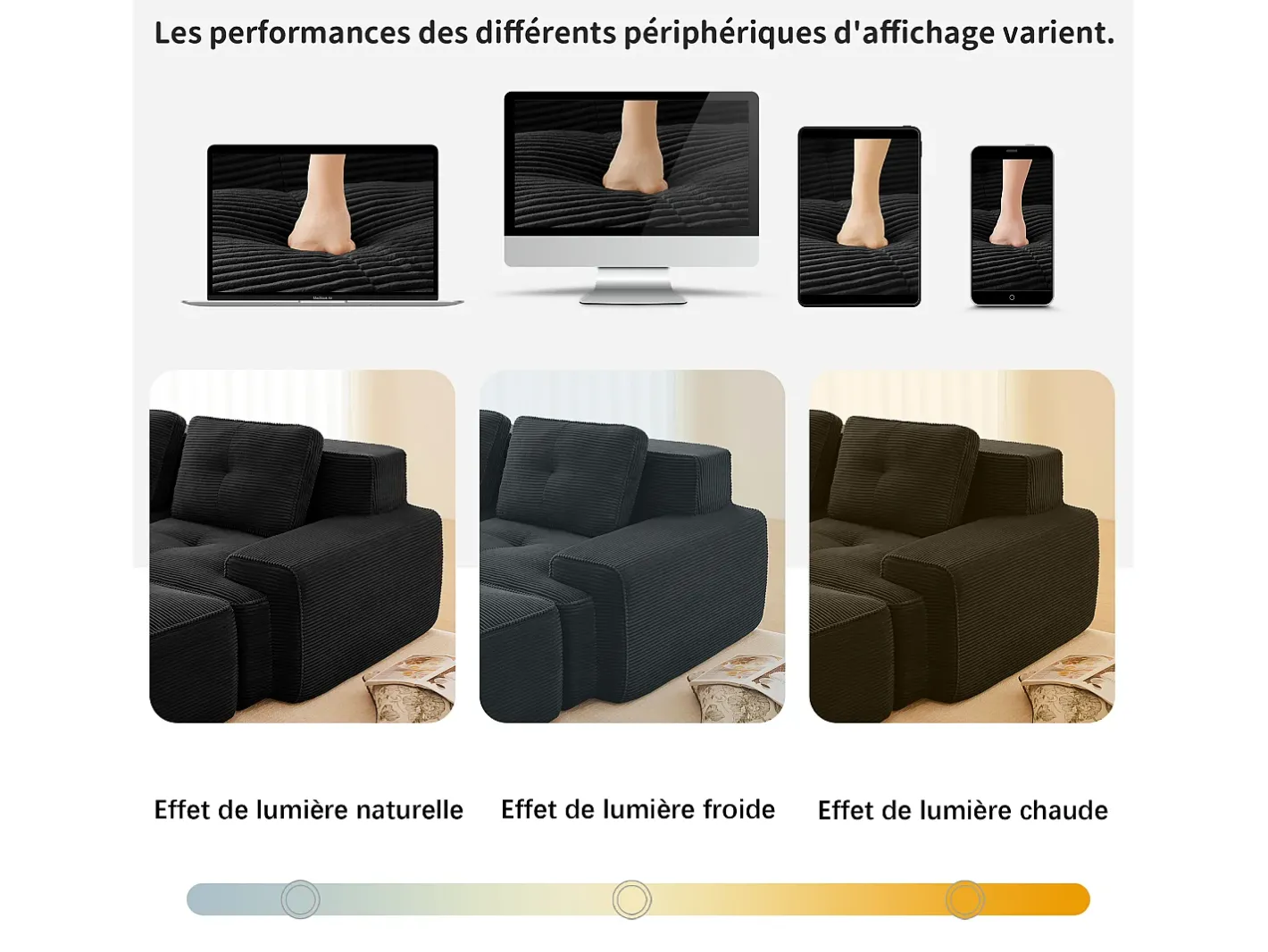Sofá Modular 2 lugares em Veludo cotelê com 2 almofadas, sem montagem, 204x104x69cm,^DripeX Hot