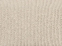 Vente-unique Sofá*Sofá modular com poltrona e pufe em veludo canleado NOUMARA Bege