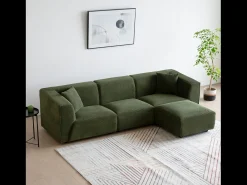 Best Sofá modular de 4 lugares em veludo cotelê Monroe Sofá