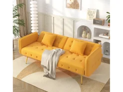 Sofá multifuncional 2 lugares - encosto ajustável - braços ajustáveis - Veludo -^ModernLuxe New