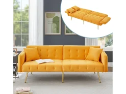 Sofá multifuncional 2 lugares - encosto ajustável - braços ajustáveis - Veludo -^ModernLuxe New