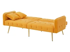 Sofá multifuncional 2 lugares - encosto ajustável - braços ajustáveis - Veludo -^ModernLuxe New