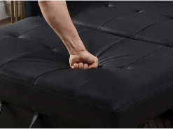 Online Sofá multifuncional 122x83x82 cm - com função de cama - sofá-cama duplo retrátil - encosto ajustável em 3 níveis - material PU impermeável - Sofá
