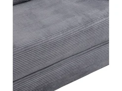 Hot Sofá redondo dobrável 173x176x40cm - con almofada - tecido de veludo canelado - cinza Sofá