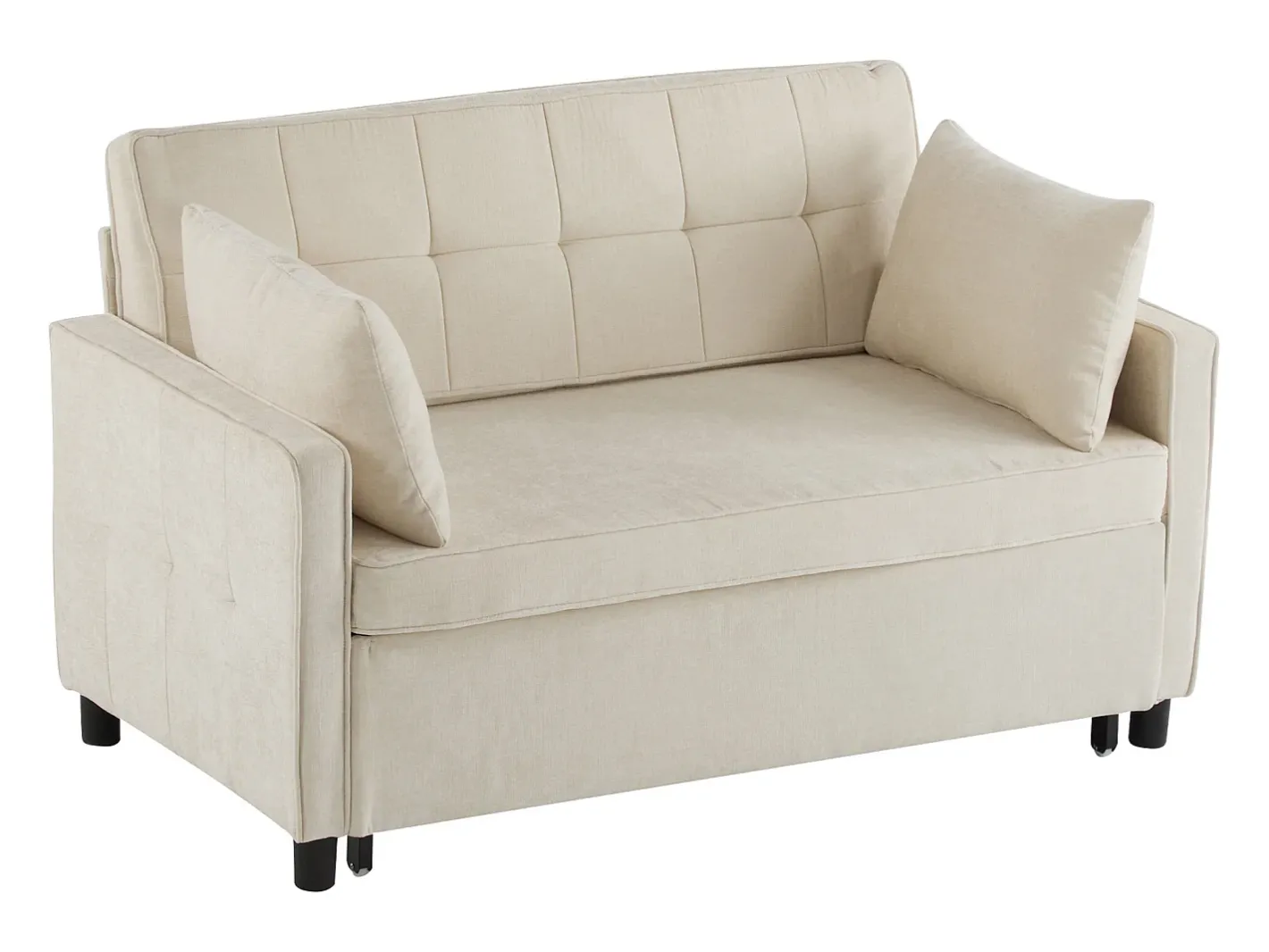 Sofá 142x79x85 cm - Encosto ajustável - Chenille - Com 2 almofadas -^ModernLuxe New